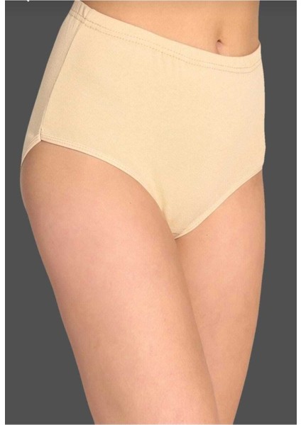 Kadın Ten 6'lı Paket Pamuklu Ribana Bato Külot