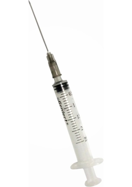 2,5ml 3 Parça (Contalı) (22G / 38MM) Uzun Siyah Uçlu - 250'LI Kutu