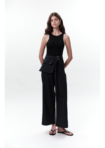 Cep Kemerli Pantolon Lacivert