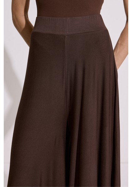 Dökümlü Rahat Pantolon Kahverengi fırsatları