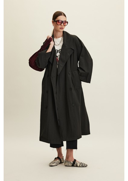 Jude Oversıze Trençkot Antrasit fiyatları