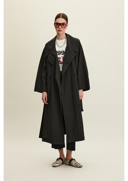 Jude Oversıze Trençkot Antrasit fırsatları