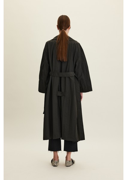 Jude Oversıze Trençkot Antrasit