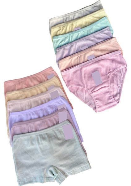 6'lı Dondeza Fitilli Kız Çocuk Boxer ve 6'lı Fitilli Külot Set fiyatları