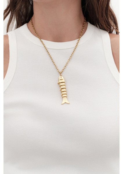 Kalın Zincirli Balık Kolye Standart fiyatları