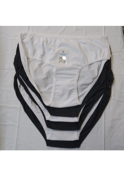 3 Siyah 3 Beyaz 6 Adet Pamuklu Bikini Külot