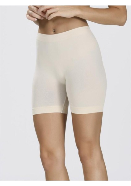Kadın Bej Poky Dikişsiz Toparlayıcı Esnek Külot Şort fiyatları