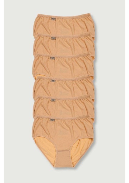 Kadın Ten 6'lı Paket Likralı Bato Külot