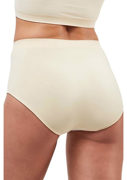 3'lü Yüksek Bel Lazer Kesim Iz Yapmayan Dikişsiz Kadın Külot Ten fiyatları