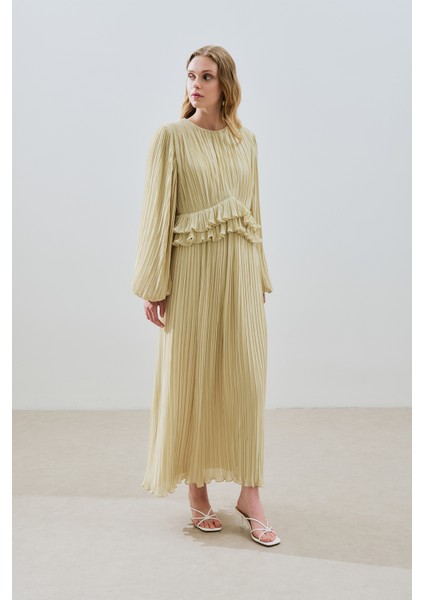 Mila Piliseli Katlı Elbise Adaçayı fiyatları