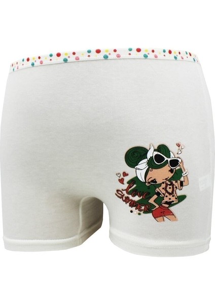 Kız Çocuk Karışık Renk Pamuklu Baskılı 6 Adet Şort Külot fiyatları
