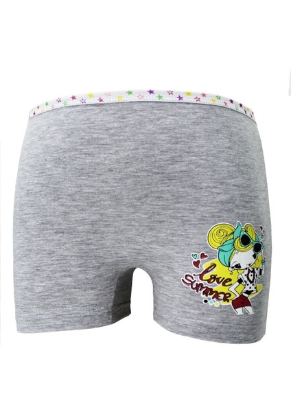 Kız Çocuk Karışık Renk Pamuklu Baskılı 6 Adet Şort Külot fırsatları