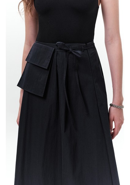 Cep Kemerli Etek Lacivert