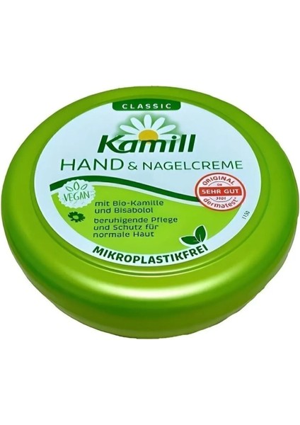 Vegan El Kremi Classic 150 ml Papatya Özlü Yoğun Nemlendirme ve Koruma