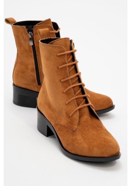 Kadın Yuvarlak Burunlu Bot TABA SÜET