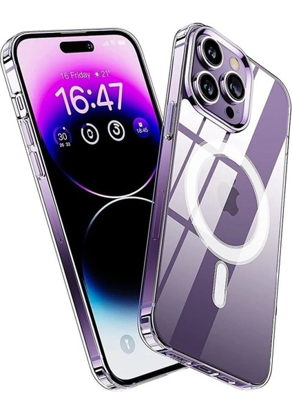 Iphone 14 Pro Max Kılıf Kamera Lens Korumalı Magsafe Destekli Şeffaf Darbe Emici Sert Kapak fiyatları