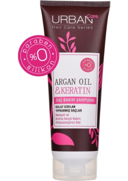 Care Argan Yağlı ve Keratinli Şampuan 250 ml Yıpranmış Saçlar Için Saç Bakım Şampuanı 250 ml
