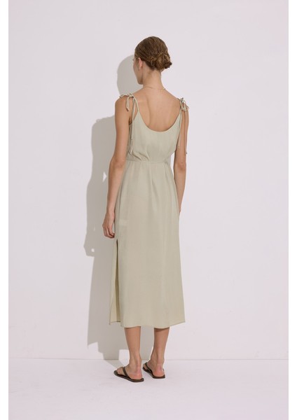 Modal Askılı Rahat Elbise Çağla