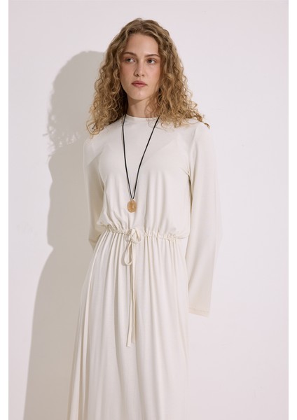 Dökümlü Uzun Kol Elbise Inci modelleri