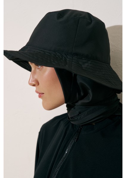 Eşarp Detaylı Bucket Şapka Siyah modelleri