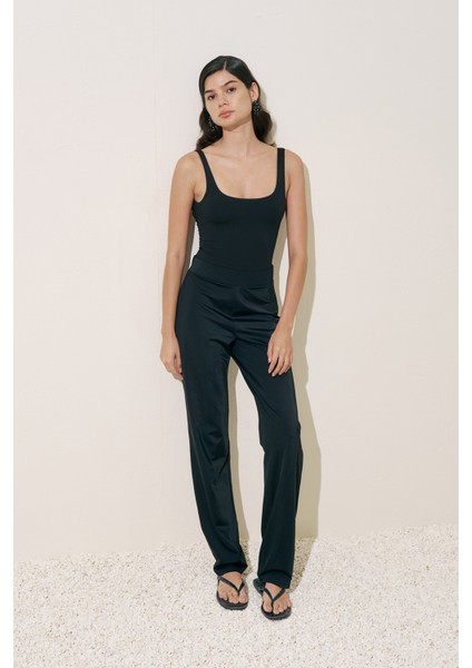 Uzun Paça Tesettür Pantolon Mayo Siyah fiyatları