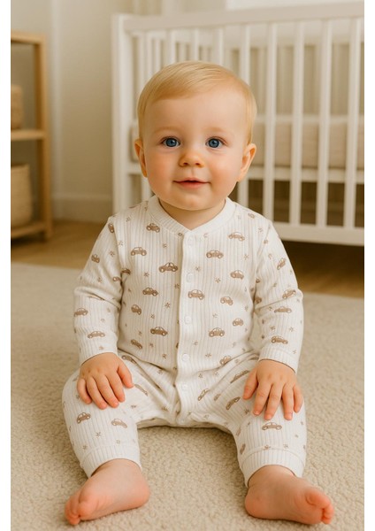 Araba Desenli %100PAMUK Bebek Tulum fiyatları