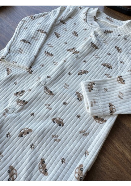 Araba Desenli %100PAMUK Bebek Tulum modelleri