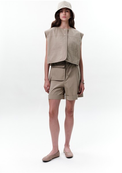 Cep Kemerli Şort Yeşil fırsatları