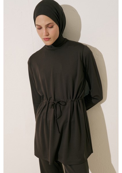 Beli Ayarlamalı Tesettür Mayo Kahverengi fiyatları