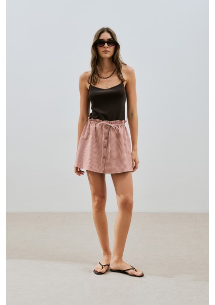 Pötikare Şort Etek Kiremit modelleri