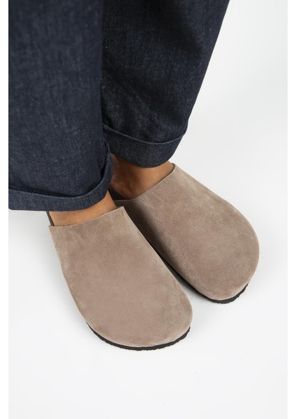 Ruzqahi Kadın Deri Hakiki Deri Düz Sabo Vizon Terlik fiyatları