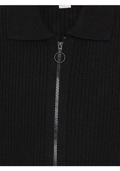 Lcw Kids Siyah Polo Yaka Kız Çocuk Triko Hırka fiyatları