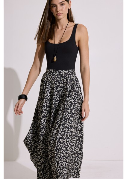 Desenli Kloş Etek Daısy modelleri