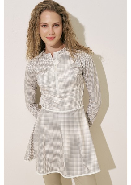 Biye Detaylı Tesettür Elbise Pötikare