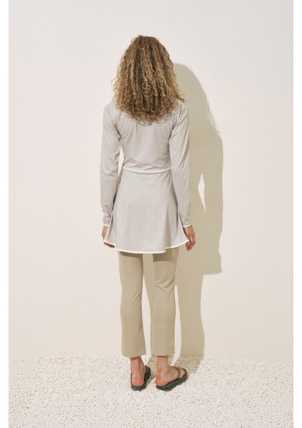 Biye Detaylı Tesettür Elbise Pötikare