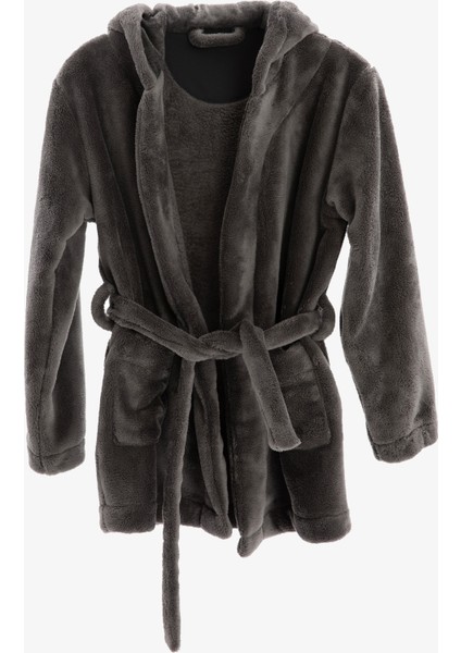 Kız Çocuk Polar Sabahlık 51940 - Antrasit