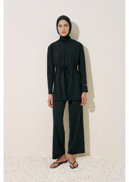 Beli Ayarlamalı Tesettür Mayo Siyah fırsatları