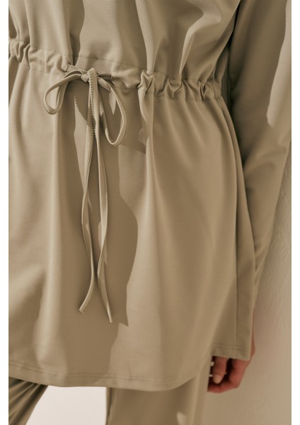 Beli Ayarlamalı Tesettür Mayo Yeşil modelleri