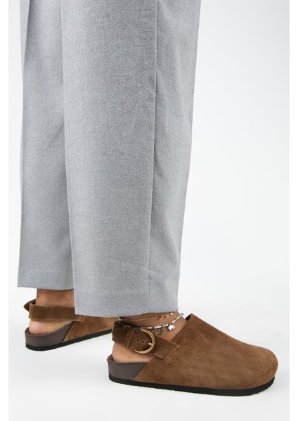 Antonella Kadın Deri Hakiki Deri Arkadan Kemerli Sabo Taba Sandalet indirimleri