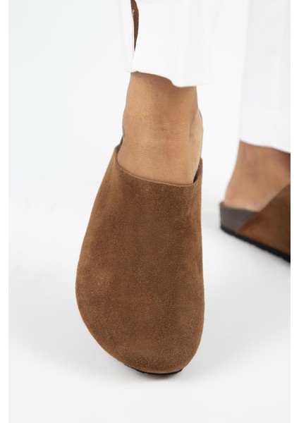 Ruzqahi Kadın Deri Hakiki Deri Düz Sabo Taba Terlik indirimleri