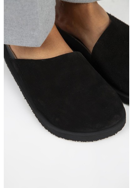 Ateshi Kadın Deri Hakiki Deri Düz Sabo Siyah Terlik fırsatları