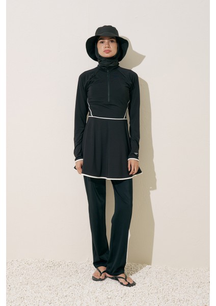 Biye Detaylı Tesettür Elbise Siyah fiyatları