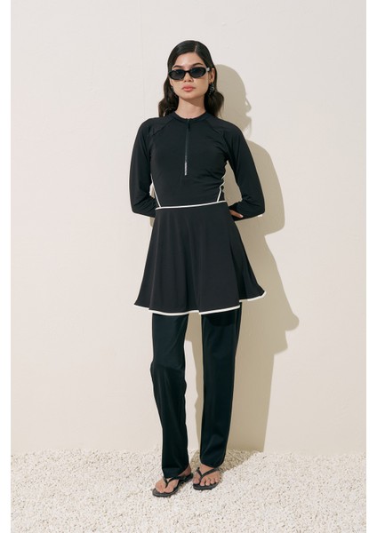 Biye Detaylı Tesettür Elbise Siyah fırsatları