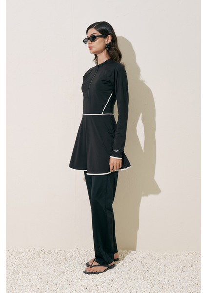 Biye Detaylı Tesettür Elbise Siyah indirimleri