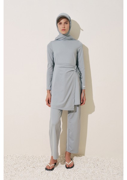 Anvelop Etekli Mayo Elbise Mavi indirimleri