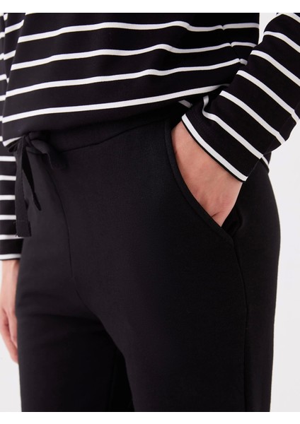 Lcw Vision Siyah Kadın Beli Lastikli Düz Eşofman Altı modelleri