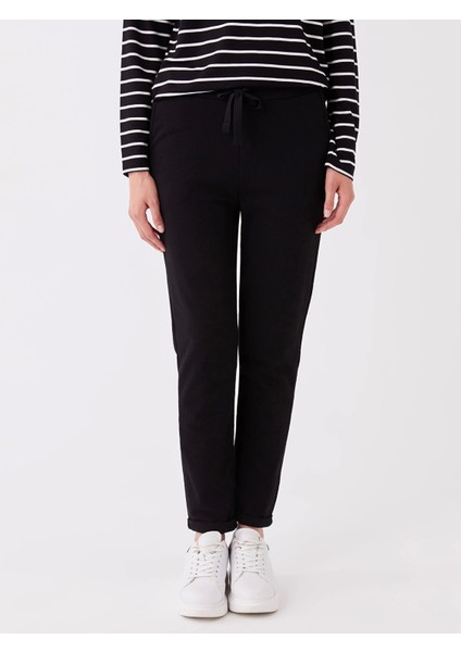 Lcw Vision Siyah Kadın Beli Lastikli Düz Eşofman Altı fırsatları