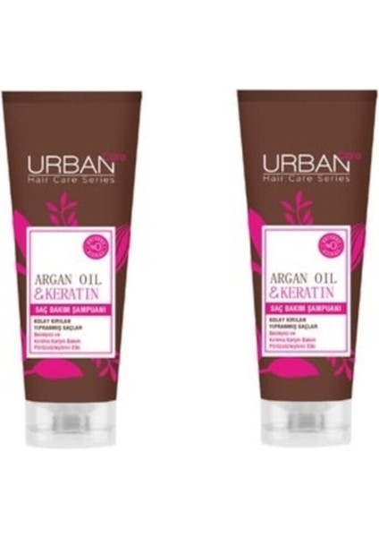 Care Argan Yağı Keratin Içeren Besleyici Kırılma Karşıtı Saç Bakım Şampuanı 250 ml 2 Adet