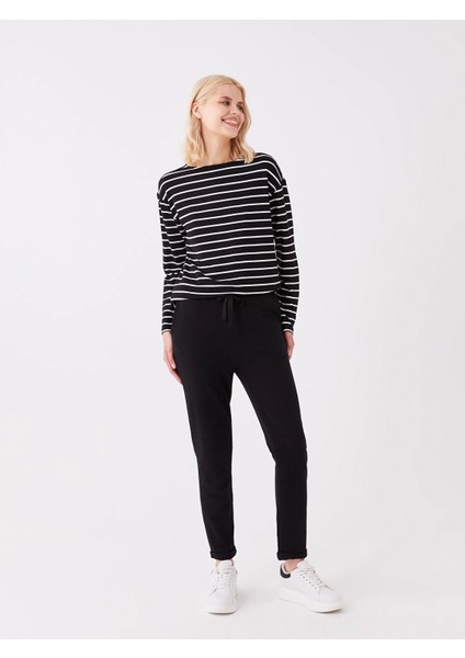 Lcw Vision Siyah Kadın Beli Lastikli Düz Eşofman Altı fiyatları