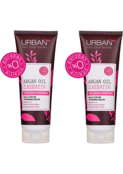 Care Argan Oil ve Keratin Saç Bakım Şampuanı 250 ml X2 Adet